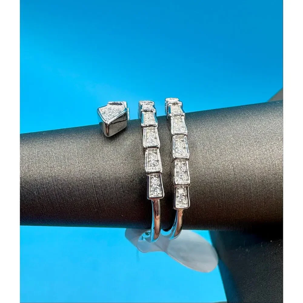 NWT - Size 7 Snake Ring - 1CTW VVS1 D Moissanite & Silver